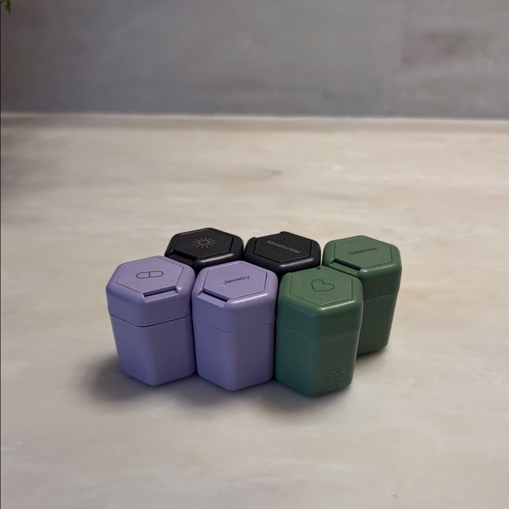 Cadence Set of 6 Magnetic Storage Containers. 0.56oz each